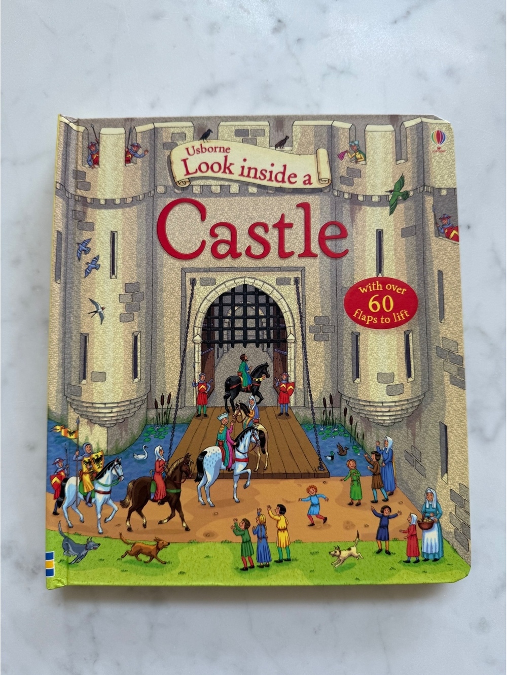 Usborne Look Inside a Castle Lift-the-Flap Board Book Over 60 Flaps
